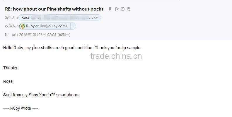 12~14cm Flu Flu Arrows Pine Cresting Arrows With Four Turkey Fletchings