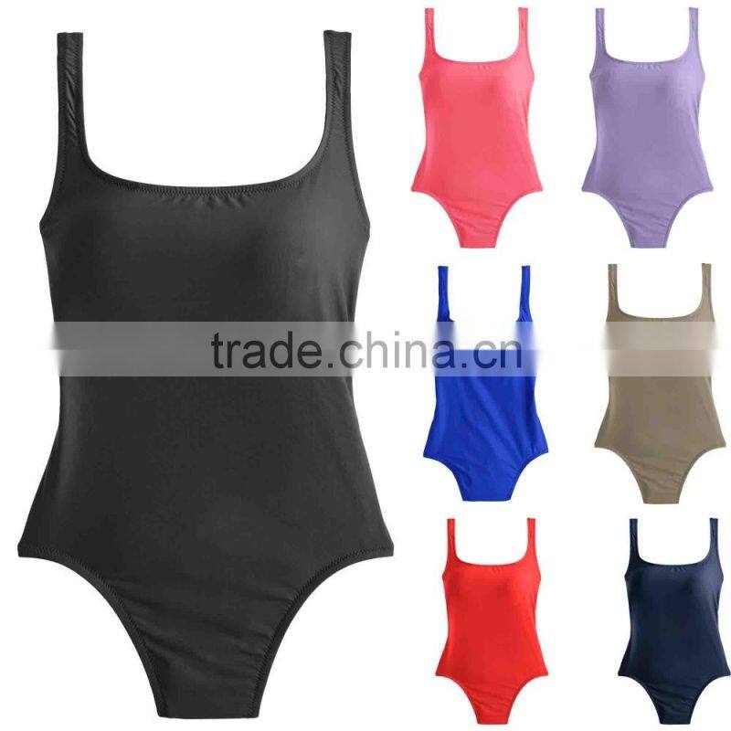 women swimwear fancy japanese waterproof high cut factory Scoop back one-piece beachwear suit swimming swimsuit one piece