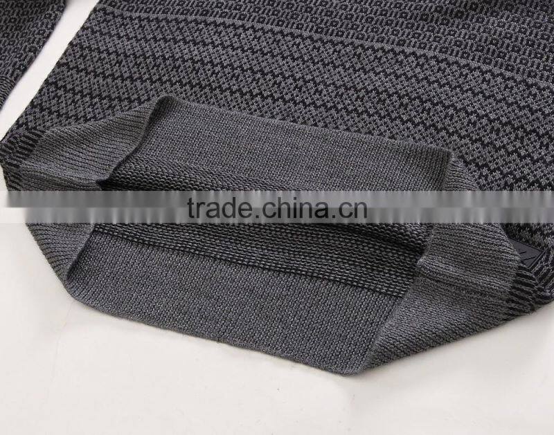 fashion wool/acrylic crew neck jacquard sweater man , cardigan sweater