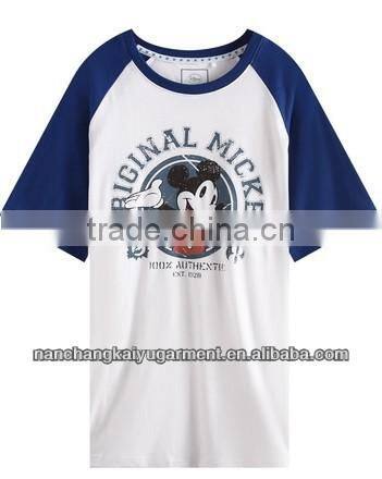 Summer Classic Hit Color Men's Baseball T-shirt With Lovely Pattern
