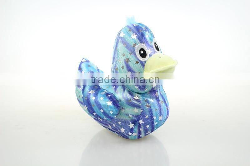 Cute 3 color wholesale cheap duck light toy plush duck with sand