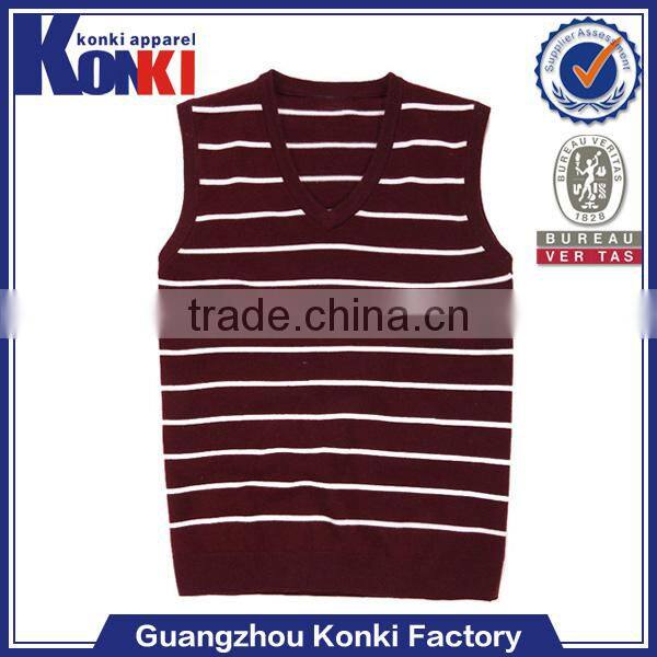 cheap wholesale knitted stripe sweater vest