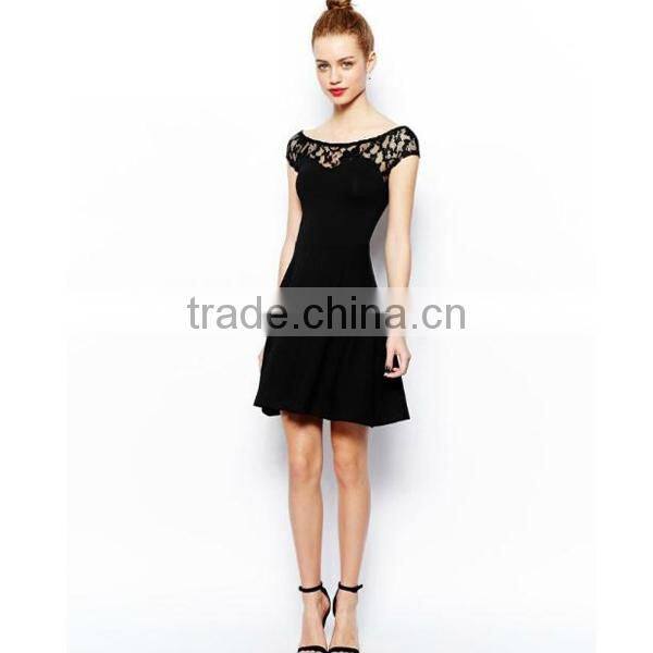 HD-D279 Wholesale fashion women lace dress/ladies casual dress