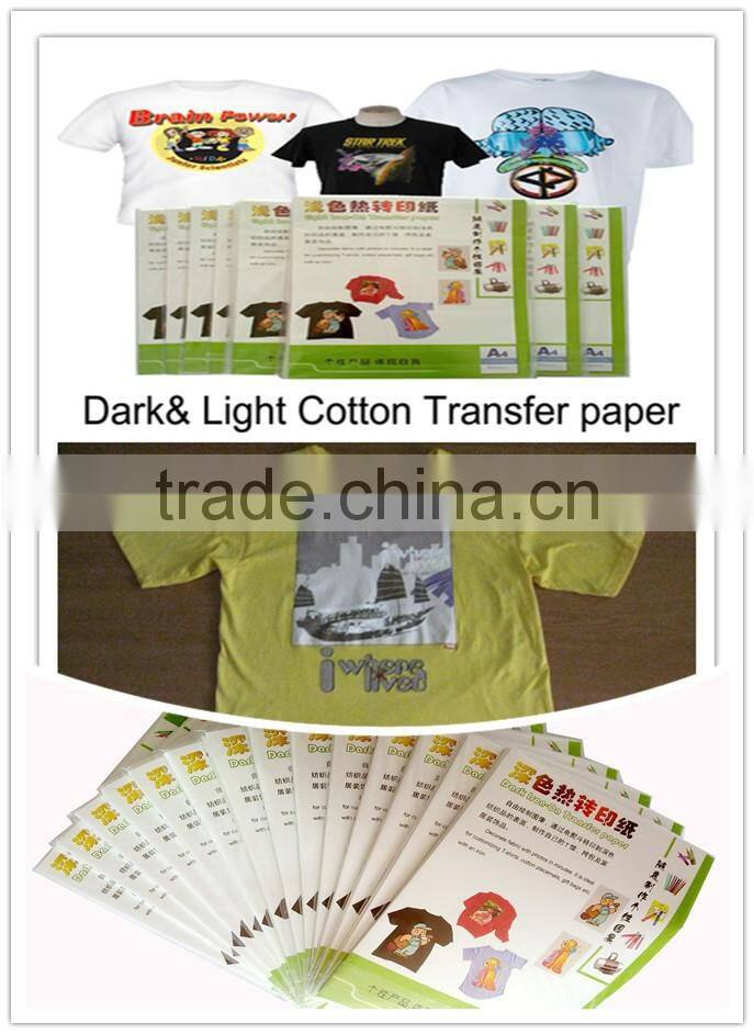 Easy peeling heat laser transfer paper for dark&light fabric