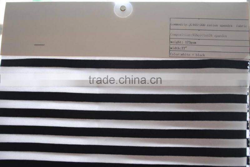 77"wide 170g/sqm cotton spandex fabric,fabric striped