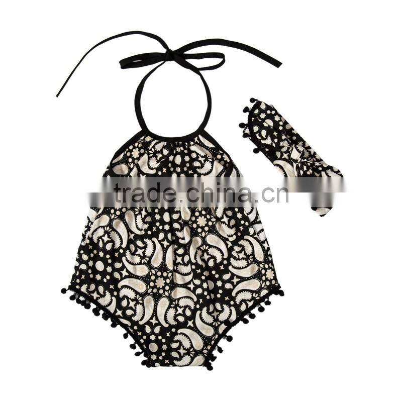 2017New fashion baby girls bubble sunsuit romper,cotton sunsuit romper