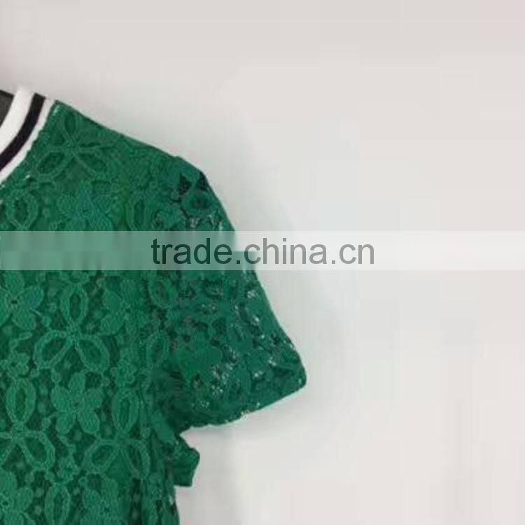 Yiwu leftover stock latest design ladies lace dress