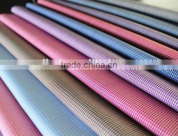 classical check design cotton polyester shirting fabric in zhejiang