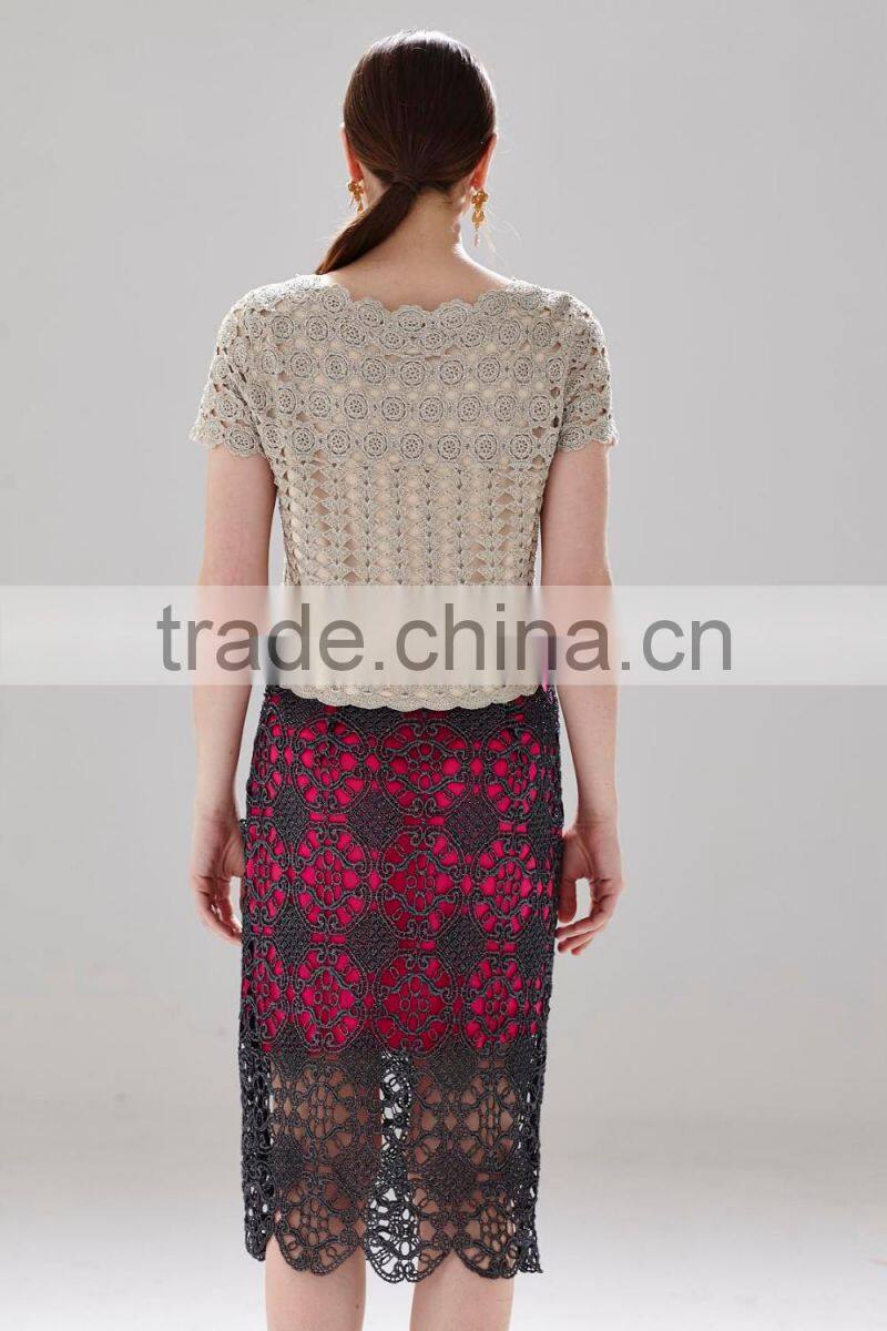ladies short skirt with crochet pattern designs