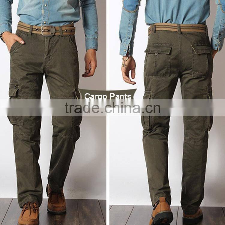 Wholesale Fashion Multi Color 100% Cotton Long Tactical Pants Mens 6 Pocket Cargo Pants
