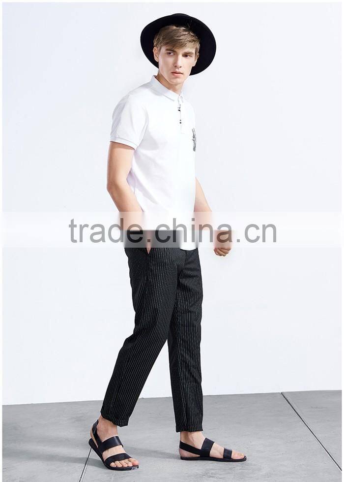 Classic soft white printing polo shirts