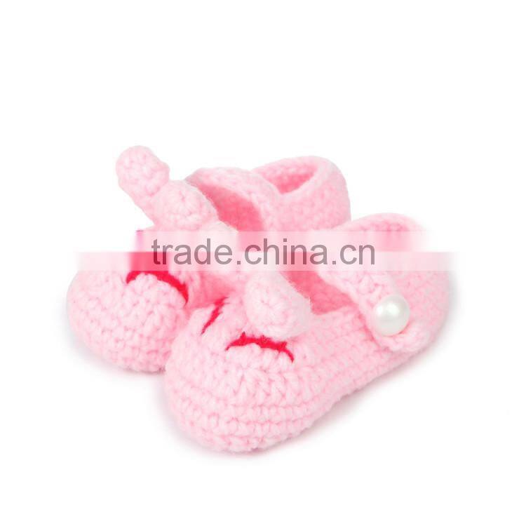 Sleepy Cat Type Hand Crochet Shoes for Baby