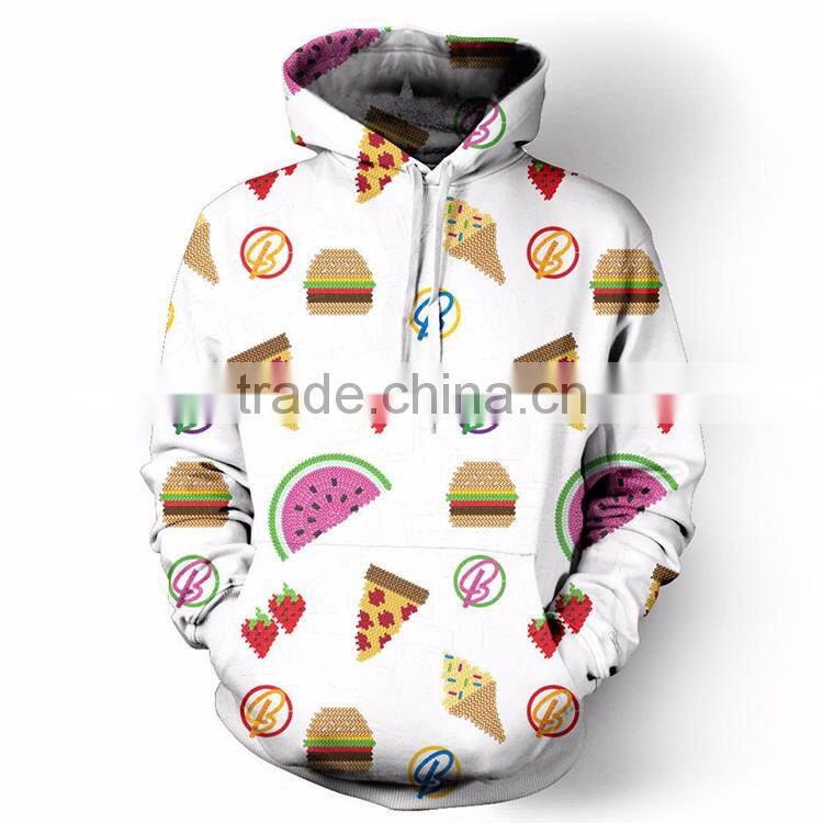 Wholesale Men's 100% Polyester Custom Your Own Design 3D Printed Sublimation Hoodie