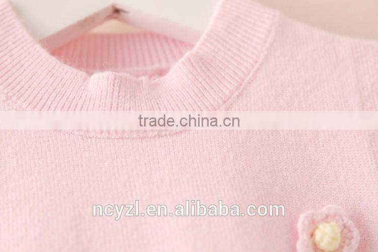 2016 latest cute baby girls sleeveless soft wool sweater design baby clothes
