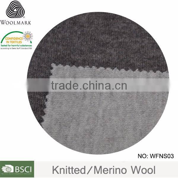 High quality knitted single jersey merino wool fabric custom printed fabric