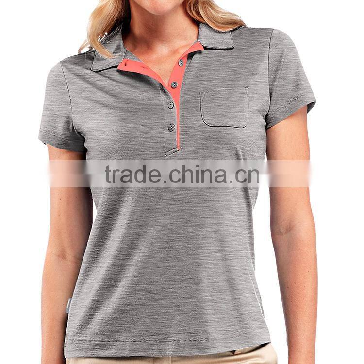 Women's Superfine Wholesale Merino Wool Thermal Polo T-Shirts, Size Plus