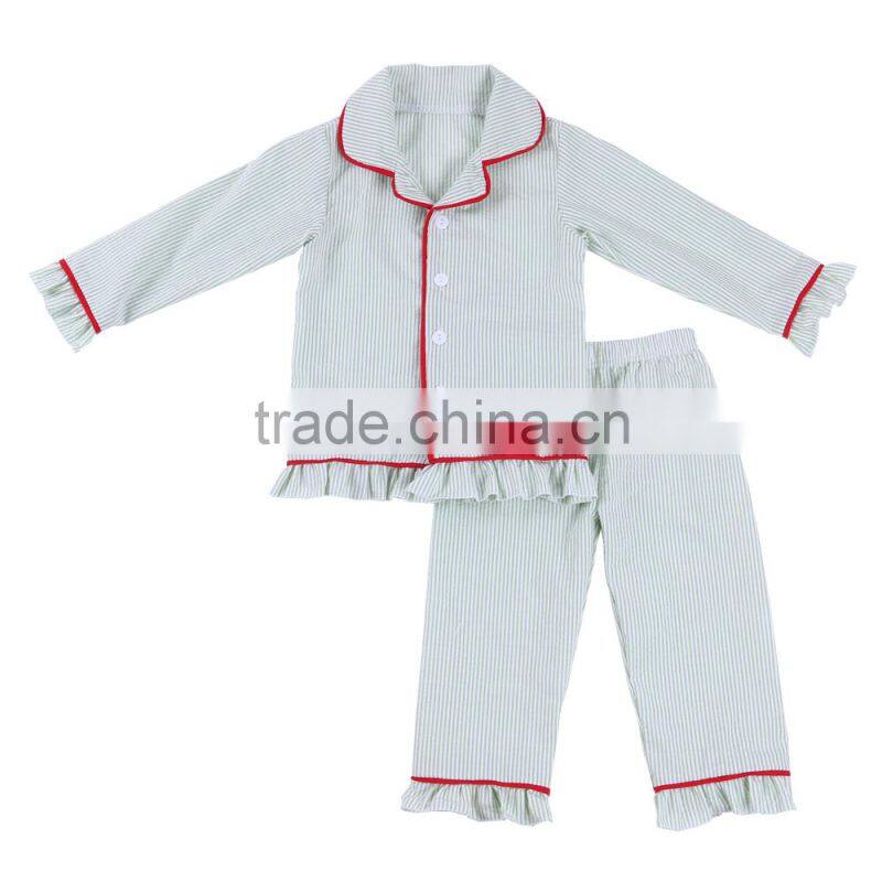 2017 seersucker autumn cotton kid children pajamas kids clothing wholesale children clothes