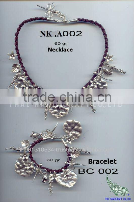 Thai Karen Silver Bracelet & Necklace Jewelry 925 Sterling Silver