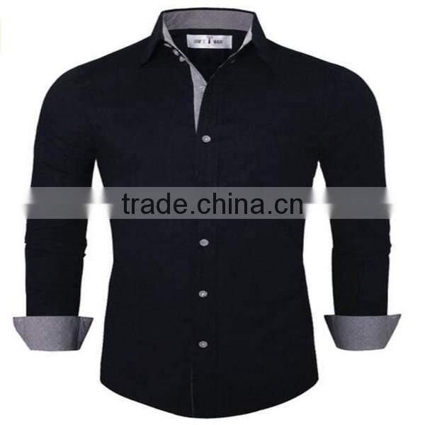 2016 new wholesale Classic Slim Fit Plaid custom mens casual dress shirts