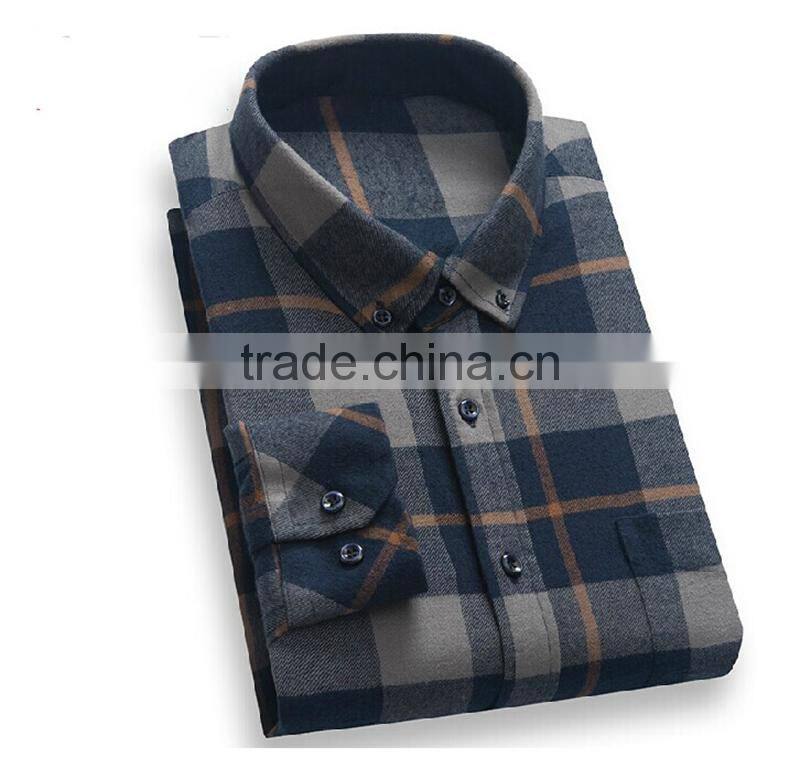 2017 men shirts 100% cotton dress shirt men flannel shirts