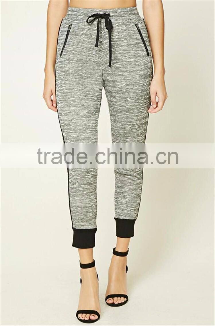 New design high quality custom spring fashion plain dyed narrow bottom pants
