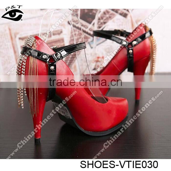 12 Colors New Design 3D tripartite Shoe Lace Shoe Straps For High heels