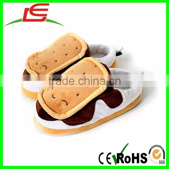 Hot Sale Soft Plush Heated Smores USB Slippers
