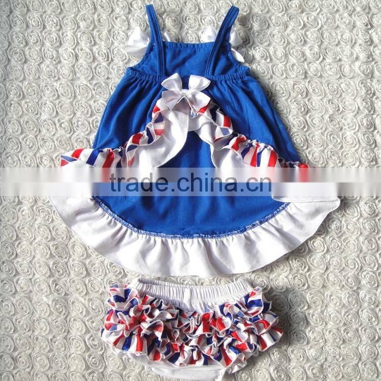 Wholesale orange camo ruffle toddler baby girls top & bloomer set M5040606