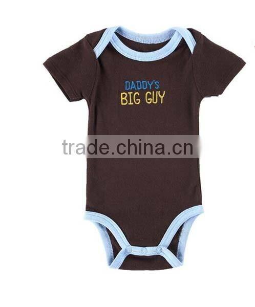 wholesale 100% organic cotton baby girl boy short sleeve bodysuits