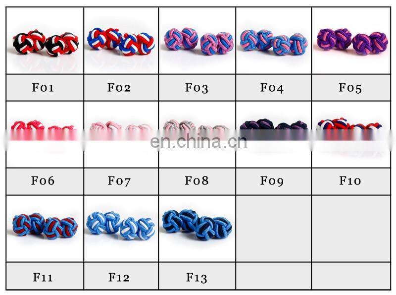 Handmade custom silk knot cufflinks silk flower knot cufflinks