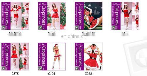 Charming design red mini santa suit