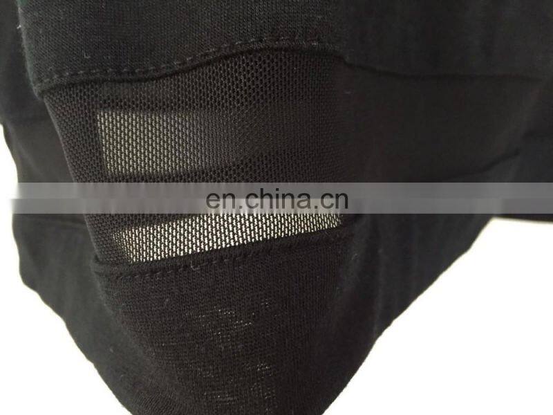 2017 summer mesh cloth splicing printing round neck T-shirt