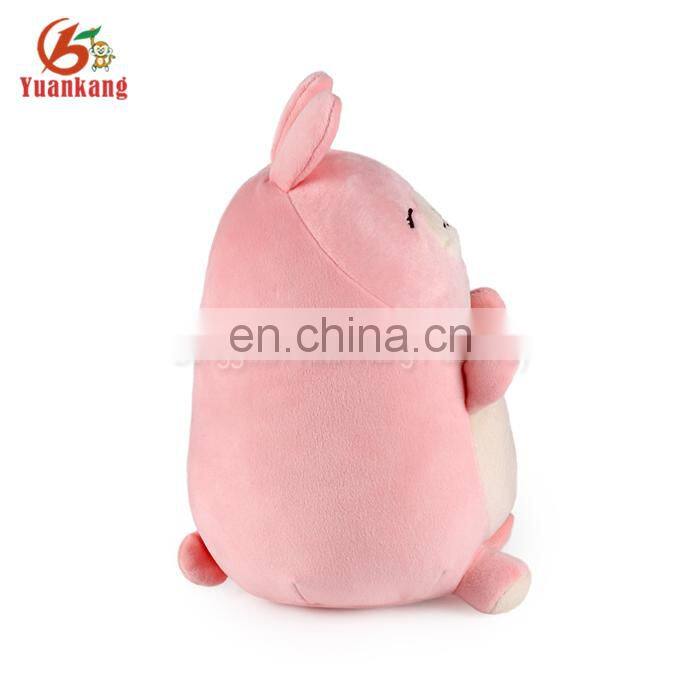 SA8000 factory wholesale plush animal soft fat cute pink rabbit toy