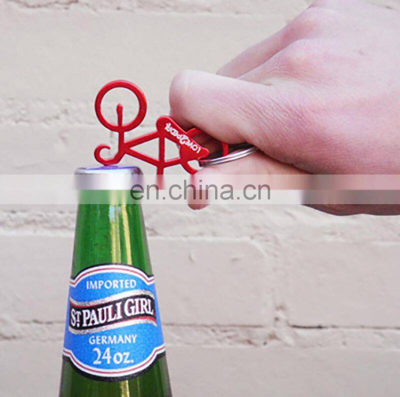 Promotion metal opener bicycle keychain