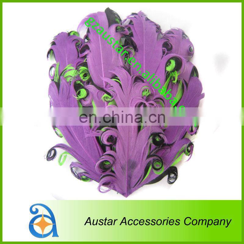 NEW! Hot sell Tourquoise / Brown Nagorie Curled Goose feather pads