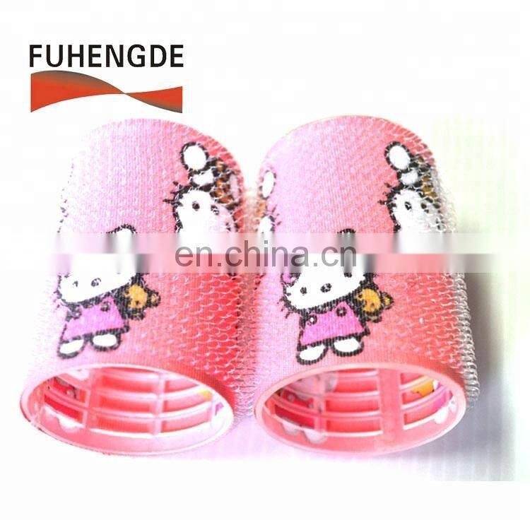 new design hair roller with fancy picture printed