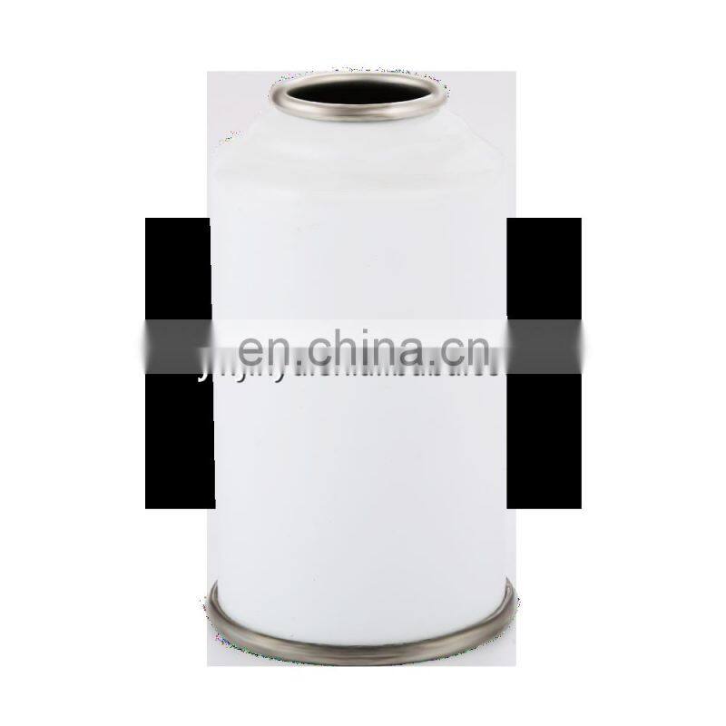 OEM logo printing white coated empty necked-in aerosol tin can for sale