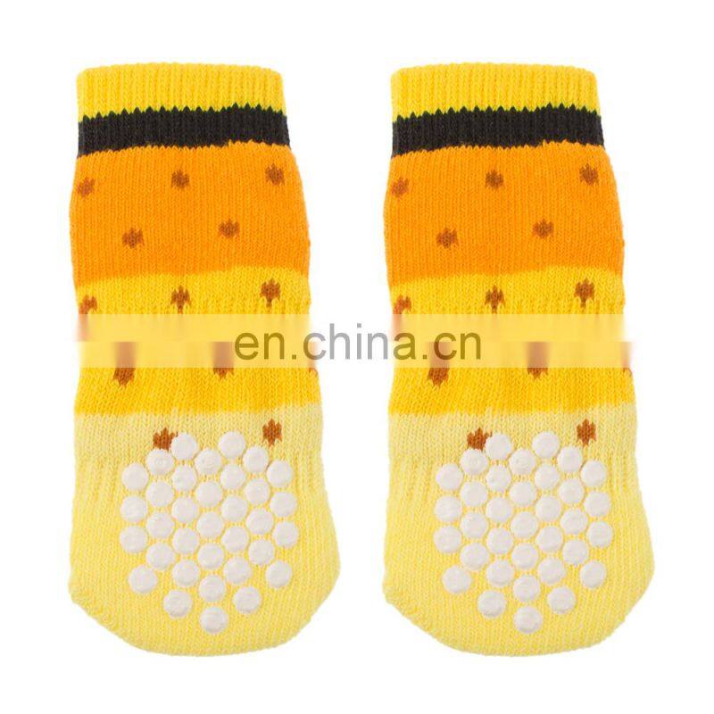 Cute Design High Quality Anti-slip Hotsale Protective Dog Socks