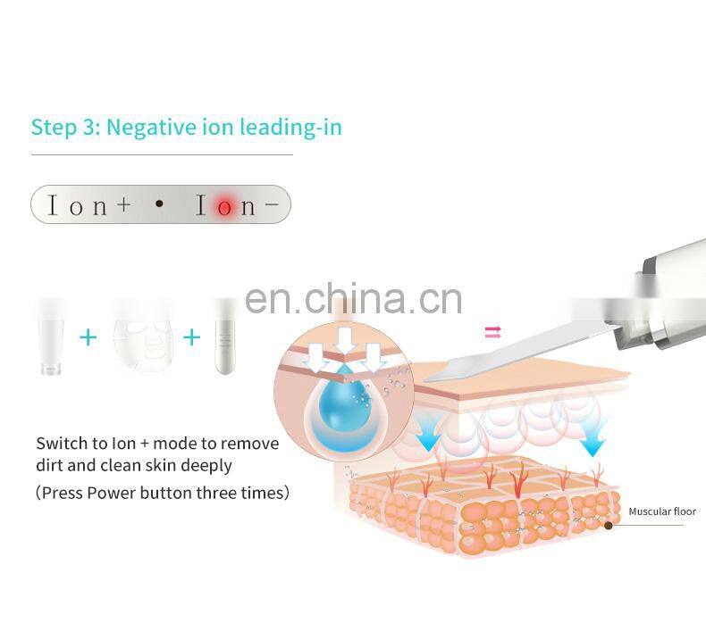 Hot sale ultrasonic machine facial blackhead removal scrubber cleanser