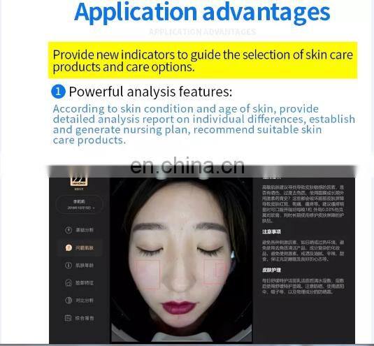 Portable Skin analyzer RGB/UV/polarised light with tablet skin scan system machine for salon use