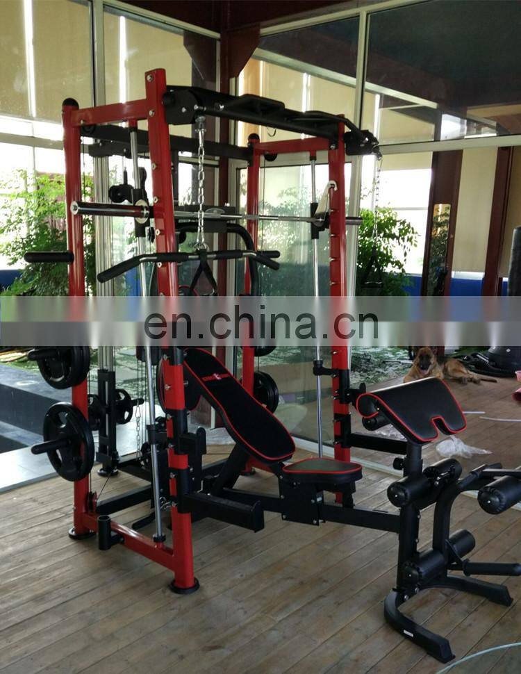 Three-dimensional multi-function Smith machine hammer strength vertical leg press machine
