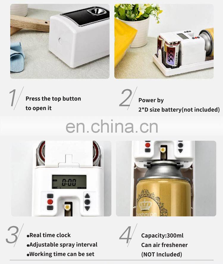 Wall Mountable LCD Display Automatic Air Freshener Aerosol Dispenser