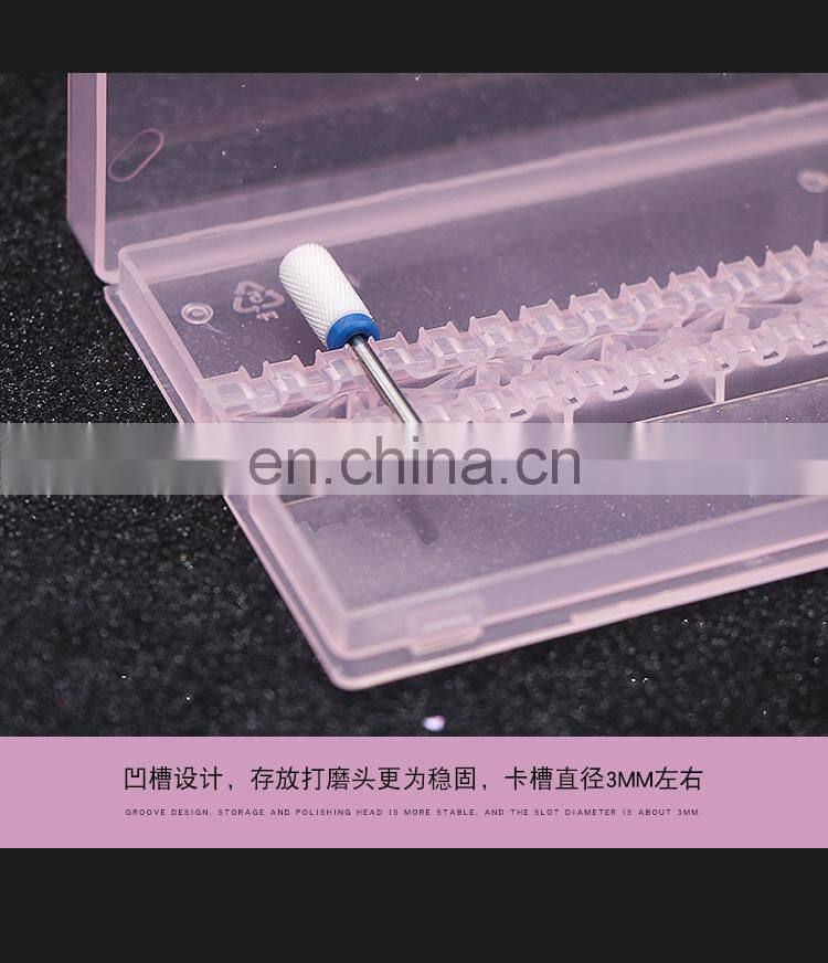 New 14 Grid Nail Drill Bit Exhibition Box Nail Drill Bit Storage Holder