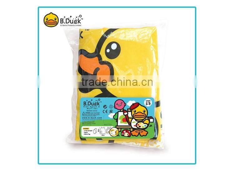Popular B.Duck design nylon and canvas aprons and muff sets for kids