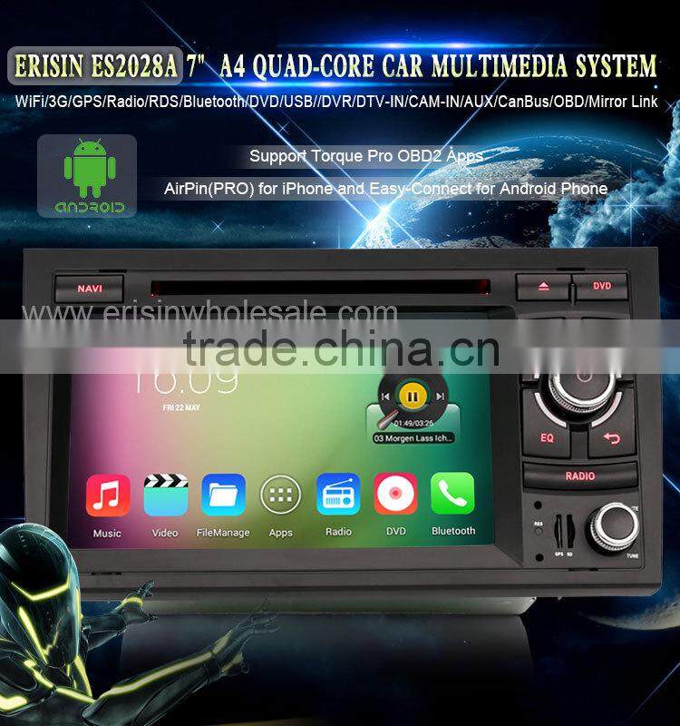 Erisin ES2028A 7" 2 Din Car DVD with Android 4.4.4 Can-Bus Decoder