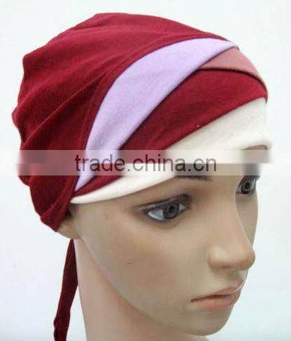 U088 Newest design colorful crossover islamic inner cap muslim underscarf