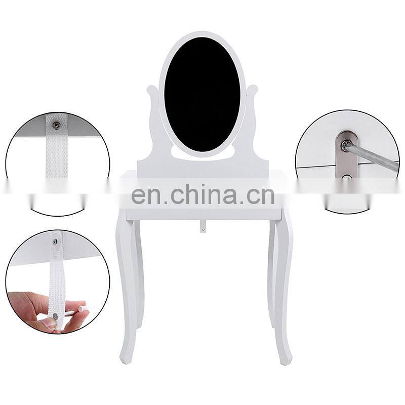 Cheap Wooden Vanity Mirrored Modern Dressing Table With Mirror And Stool