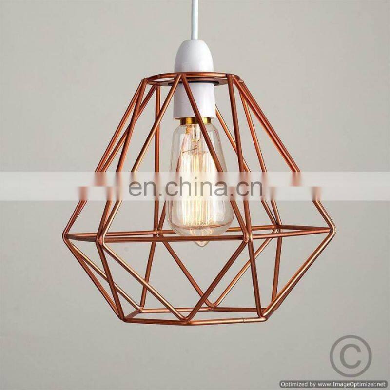 copper plated hammered pendant lamp