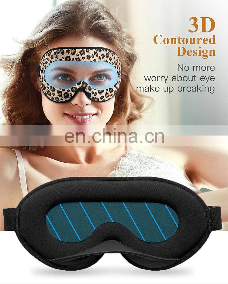 Sleep Mask 100% Blackout 3D Contoured Eye Mask with Adjustable Strap for Sleeping Comfortable & Soft Night Blindf