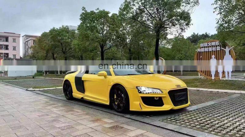 Runde Half Carbon Or Resin Material For 2008-2016 Audi R8 REGULA Style Body Kit Front Bumper Side Skirt Rear Bumper Spoiler